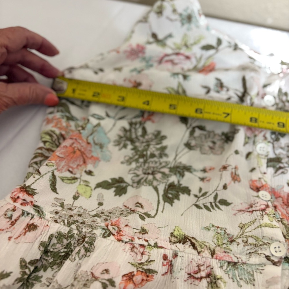 Frye Sleeveless Floral Button Front Maxi Dress. - Picture 6 of 9